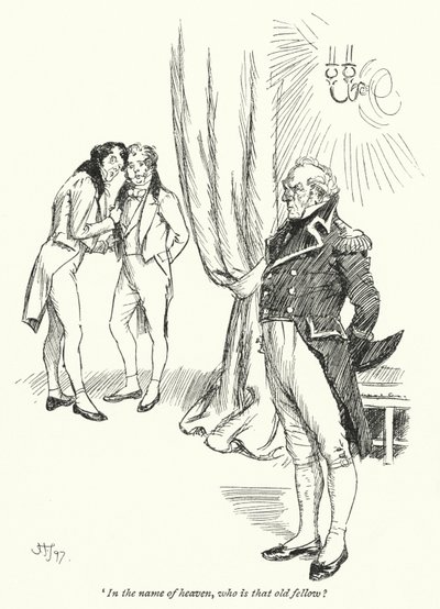 Ilustrace k přesvědčování od Jane Austenové (litho) od Hugh Thomson