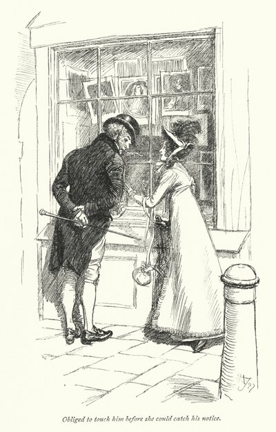 Ilustrace k přesvědčování od Jane Austenové (litho) od Hugh Thomson