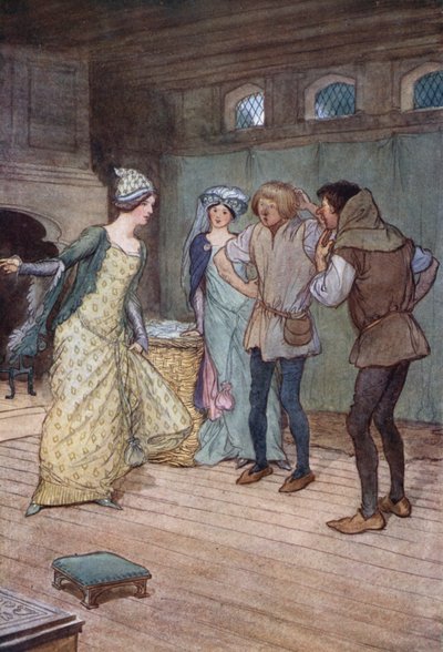 Ilustrace pro Veselé paničky z Windsoru od Hugh Thomson