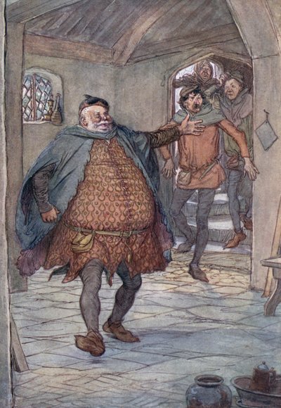 Ilustrace pro Veselé paničky z Windsoru od Hugh Thomson