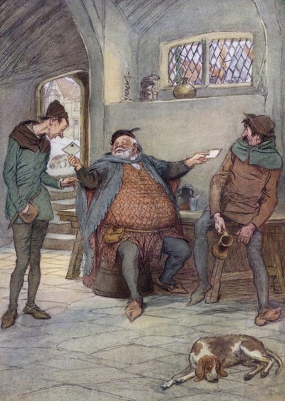 Ilustrace pro Veselé paničky z Windsoru od Hugh Thomson