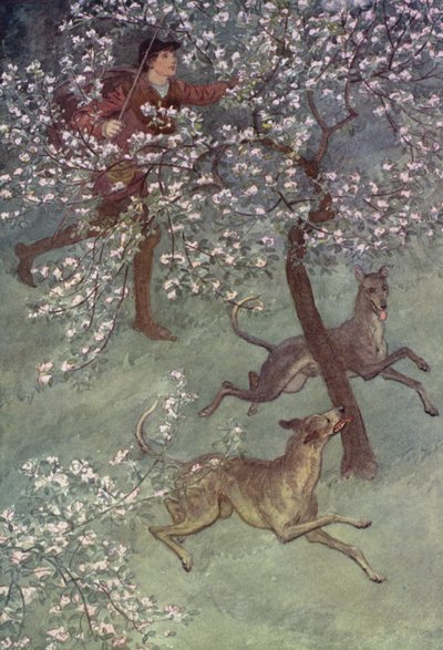 Ilustrace pro Veselé paničky z Windsoru od Hugh Thomson
