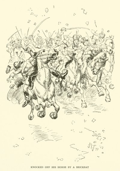 Srazil jeho koně cihel (rytina) od Hugh Thomson