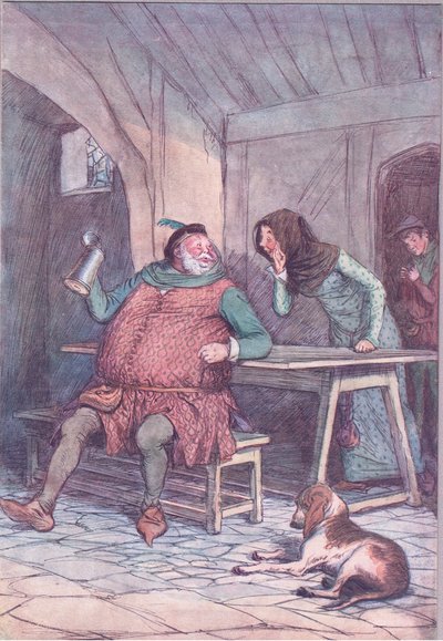 Marry je krátká a dlouhá , ilustrace z Veselé paničky z Windsoru , 1910 od Hugh Thomson