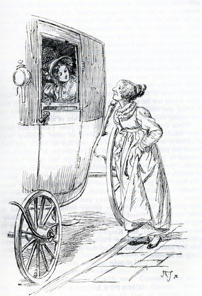 "Slečna Batesová a Emma" (ilustrace) od Hugh Thomson