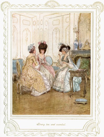 Richard Brinsley Sheridan "Škola pro skandál" od Hugh Thomson