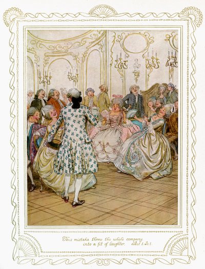 Richard Brinsley Sheridan "Škola pro skandál" od Hugh Thomson