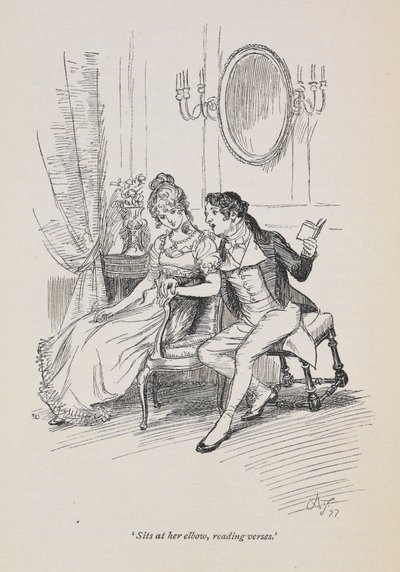 "Sedí u lokte a čte verše.", Přesvědčování Jane Austenové od Hugh Thomson