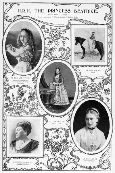 Princezna Beatrice, nejmladší dítě královny Viktorie, 1901. od Hughes and Mullins