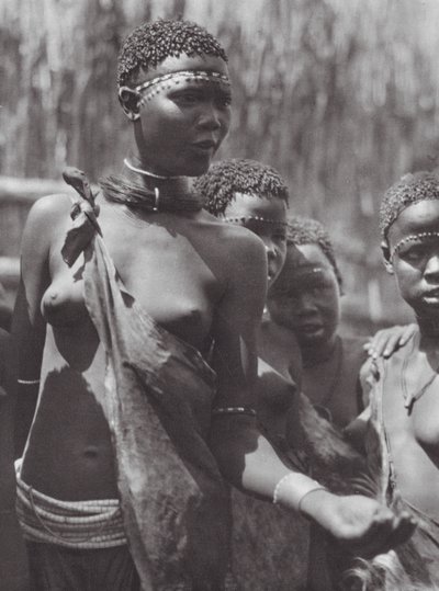 Afrika: Šillucké dívky (čb foto) od Hugo Adolf Bernatzik