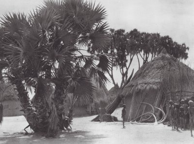 Afrika: Vesnice Šilluků na Bílém Nilu (čb fotografie) od Hugo Adolf Bernatzik