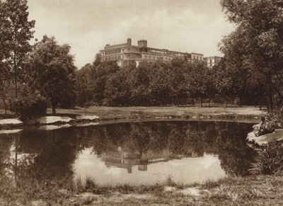 Mexiko: hrad Chapultepec (čb fotografie) od Hugo Brehme