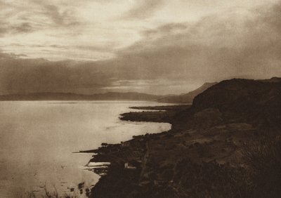 Mexiko: jezero Chapala (čb fotografie) od Hugo Brehme