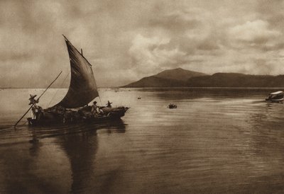 Mexiko: jezero Chapala (čb fotografie) od Hugo Brehme