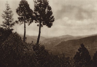 Mexiko: Huixquilucan (čb fotografie) od Hugo Brehme