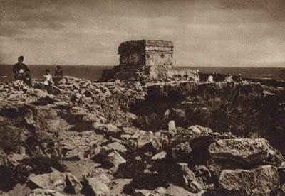 Mexiko: Isla de las Mujeres, Yucatán (čb fotografie) od Hugo Brehme