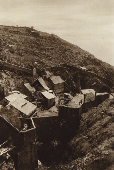 Mexiko: Pachuca, bývalý španělský důl (čb fotografie) od Hugo Brehme