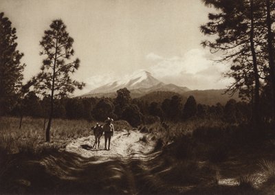 Mexiko: Stezka na Pico de Orizaba (čb fotografie) od Hugo Brehme