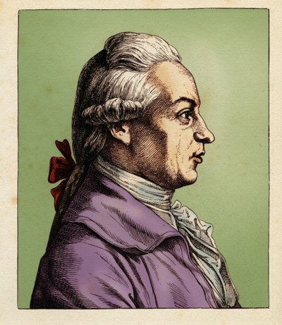 Johann Wilhelm von ARCHENHOLZ (3. září 1741 - 28. února 1812) 1854 (rytina) od Hugo Bürkner