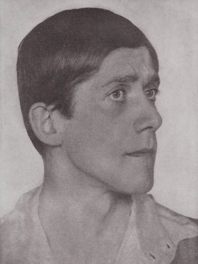 Oskar Kokoschka, rakouský malíř a spisovatel (čb fotografie) od Hugo Erfurth