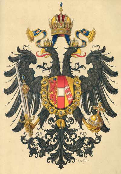 Malý státní znak Rakouské říše, 1890. od Hugo Gerard Strohl