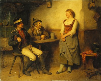 A Conservation in the Tavern, 1891 od Hugo Kauffmann
