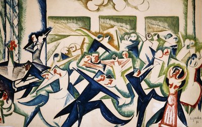 tanečnice; Tango od Hugo Scheiber