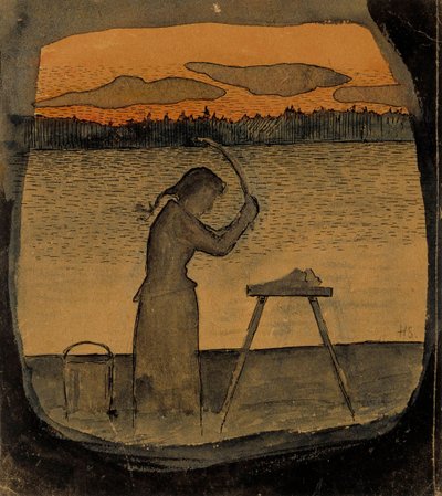 Praní prádla od Hugo Simberg