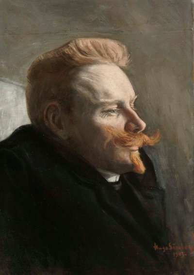 Muž s červeným knírkem od Hugo Simberg