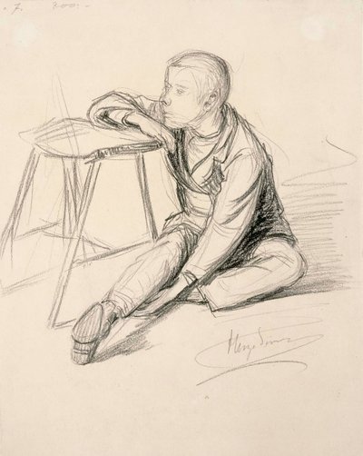 Sedící chlapec od Hugo Simberg