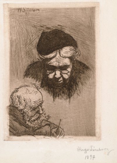 Umělcova teta a otec od Hugo Simberg