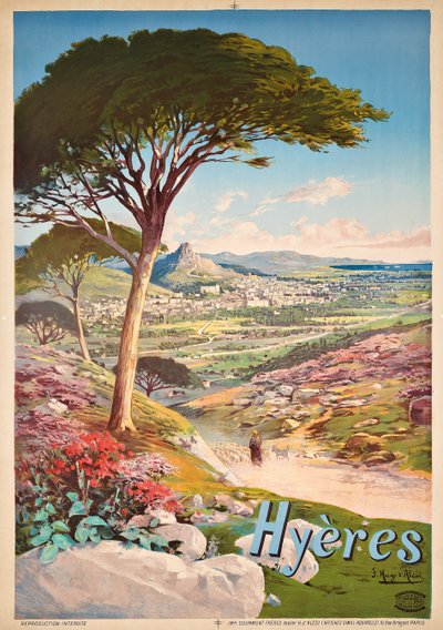 Reklamní plakát Hyeres, Francie, 1900 od Hugo d Alesi