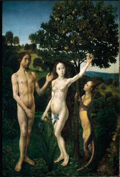 Originální rybářský Detail panelu diptychu. Obraz Huga van der Goese známý jako „Hugh z Gentu“ (1440-1482). Po roce 1479 Dim. 38,8x23 cm Vídeň. Kunsthistorisches Museum, Rakousko od Hugo van der Goes