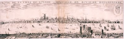 Pohled na Londýn od jihu, 1643 od Hugue Picart