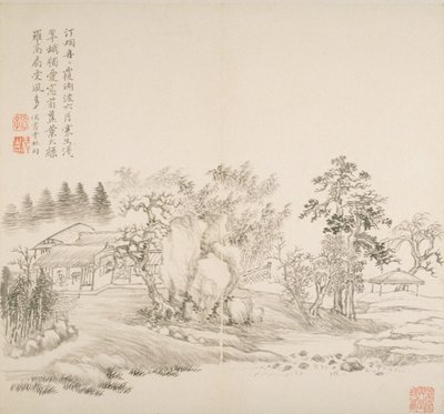 Album After Old Masters And Poems (album (10 listů), tuš na papíře) od Hui Wang