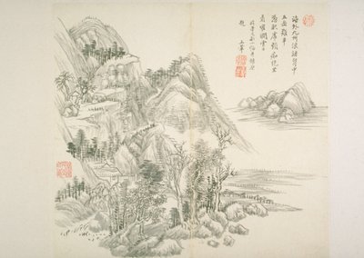 Album After Old Masters And Poems (album (10 listů), tuš na papíře) od Hui Wang