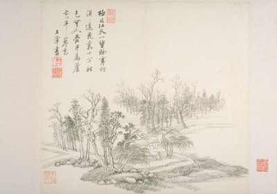 Album After Old Masters And Poems (album (10 listů), tuš na papíře) od Hui Wang