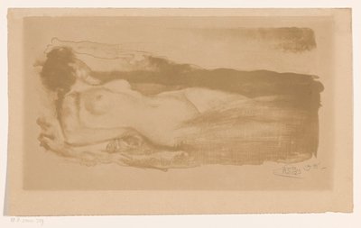 Ležící nahá žena od Huib Luns (signed by artist)