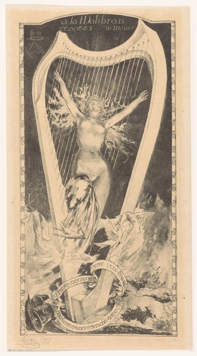 Maria Malibran pro harfu la Malibran (název na objektu) od Huib Luns (signed by artist)