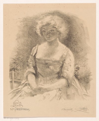 Sedící dívka od Huib Luns (signed by artist)