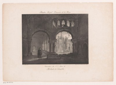 Kulisa pro operu Robert le diable Theatre Royal Francais de la Haye (název na objektu) od Huib van Hove Bz