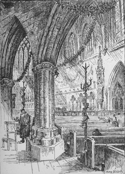 The Sanctuary, Farm Street, 1890 od Hume Nisbet