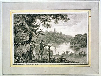 Vizitka Humphreyho Reptona, vyrytá Thomasem Medlandem (fl. 1808-22) od Humphry Repton