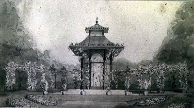 Design voliéry a pergoly v čínském stylu od Humphry Repton