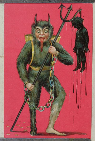 Pohlednice s motivem "Krampuss od Hungarian School
