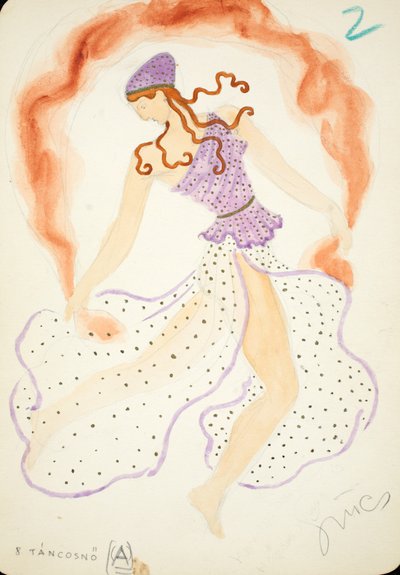 Tancosno, návrh pro "Die ägyptische Helena" Richarda Strausse od Hungarian School