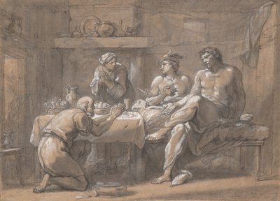 Jupiter a Merkur v domě Baucis a Filemon, 18. století. od Hyacinthe Collin de Vermont