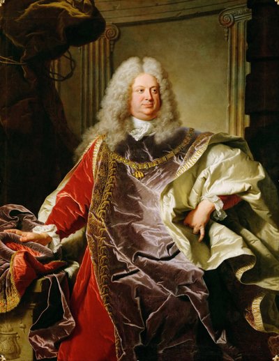 Baroko: Portrét Philippa Louise, hraběte ze Sinzendorfu Neubourg - Portrét hraběte Philippa Ludwiga Wenzel von Sinzendorf (1671-1742) od Rigauda, ​​Hyacinthe Francois Honore (1659-1743) od Hyacinthe Francois Rigaud