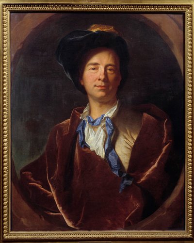 Portrét Bernarda Le Bouyera (Le Bovier) de Fontenelle (1657-1757), francouzského spisovatele Obraz Hyacinthe Rigaud (1659-1743) 1713 Sun. 0,79x0,63 m Montpellier, Fabre Museum -Portrét Bernarda Le Bouyera (Le Bovier) de Fontenelle (1657-1757), francouzskéh od Hyacinthe Francois Rigaud