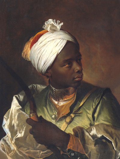 Portrét černocha s lukem, asi 1697 (olej na plátně) od Hyacinthe Francois Rigaud